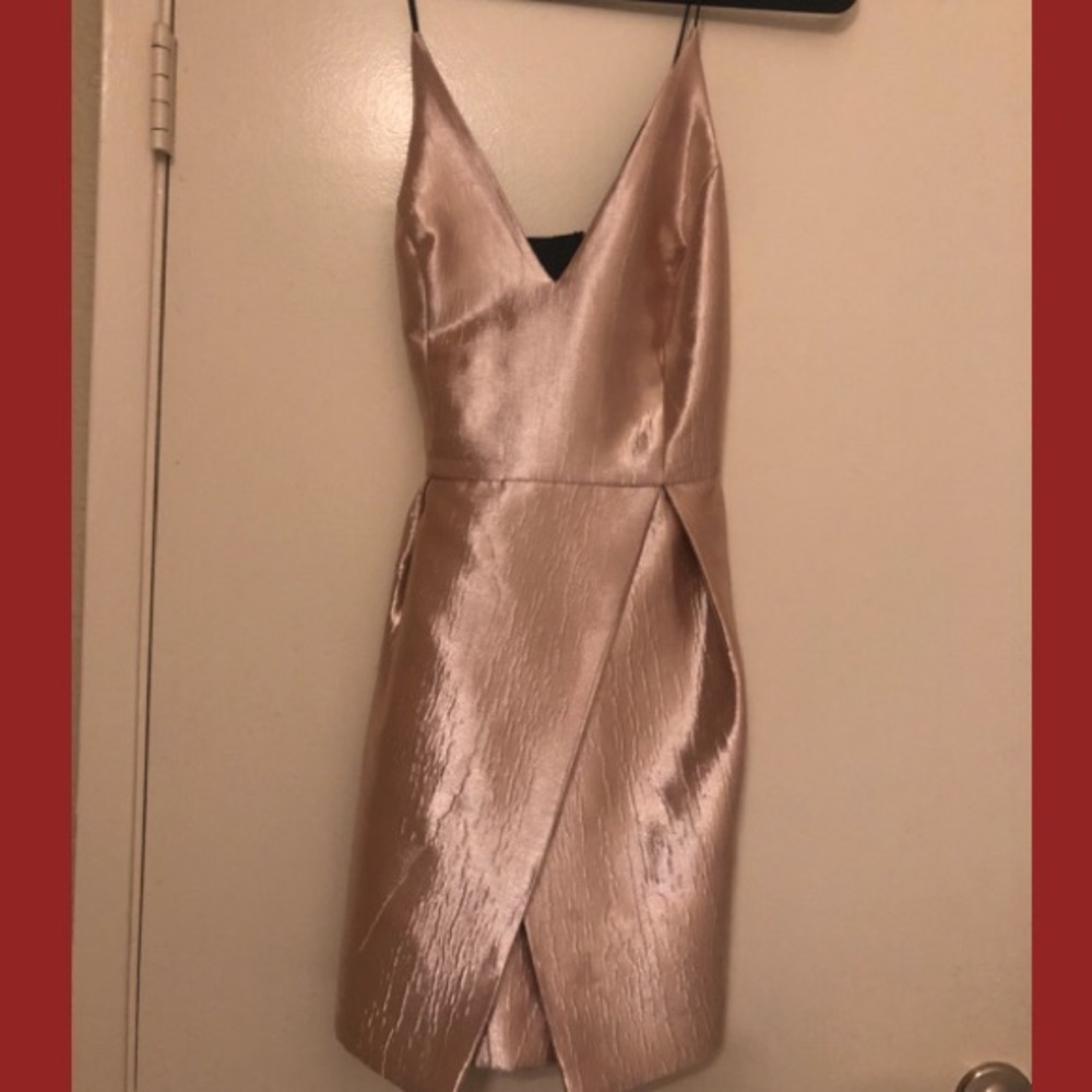 Topshop Champaign/pink dress.